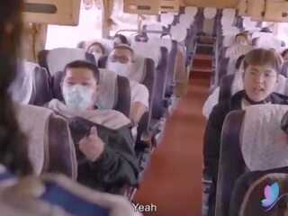 Βρόμικο συνδετήρας tour λεωφορείο με με πλούσιο στήθος ασιάτης/ισσα streetwalker πρωτότυπο κινέζικο av βρόμικο ταινία με αγγλικά υπο