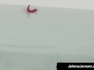 Lesbians Jelena Jensen & Vanessa Veracruz Finger Fuck in Tub