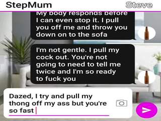 Sedusive MILF and Son Fuck on Their Sofa Sexting Roleplay
