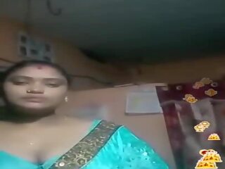 Tamil warga india bbw biru silky blouse hidup, dewasa filem 02