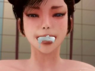 Chun li 3d unggul hubungan intim (street fighter)