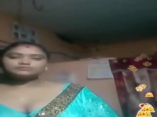 Tamil indian bbw albastru silky blouse trăi, Adult film 02