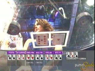 Blondi puuma lanttu voittoa a jackpot sisäpuolella pokeri