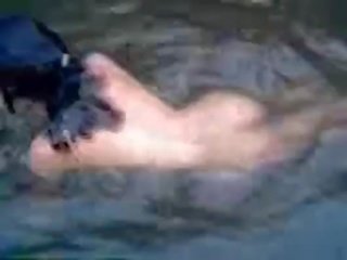 Gorgeous and busty amateur teen deity swimming naked in the river - fuckmehard.club