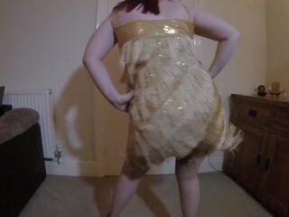 Dancing in Gold Flapper Dress and Stockings: Free xxx film 89