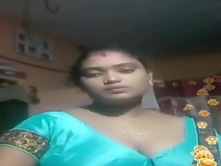 Tamil indiyano bbw asul silky blouse mabuhay, may sapat na gulang pelikula 02