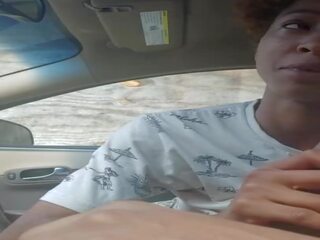 Public Blowjob in Car from Black Amateur Step Mom: adult film 4e